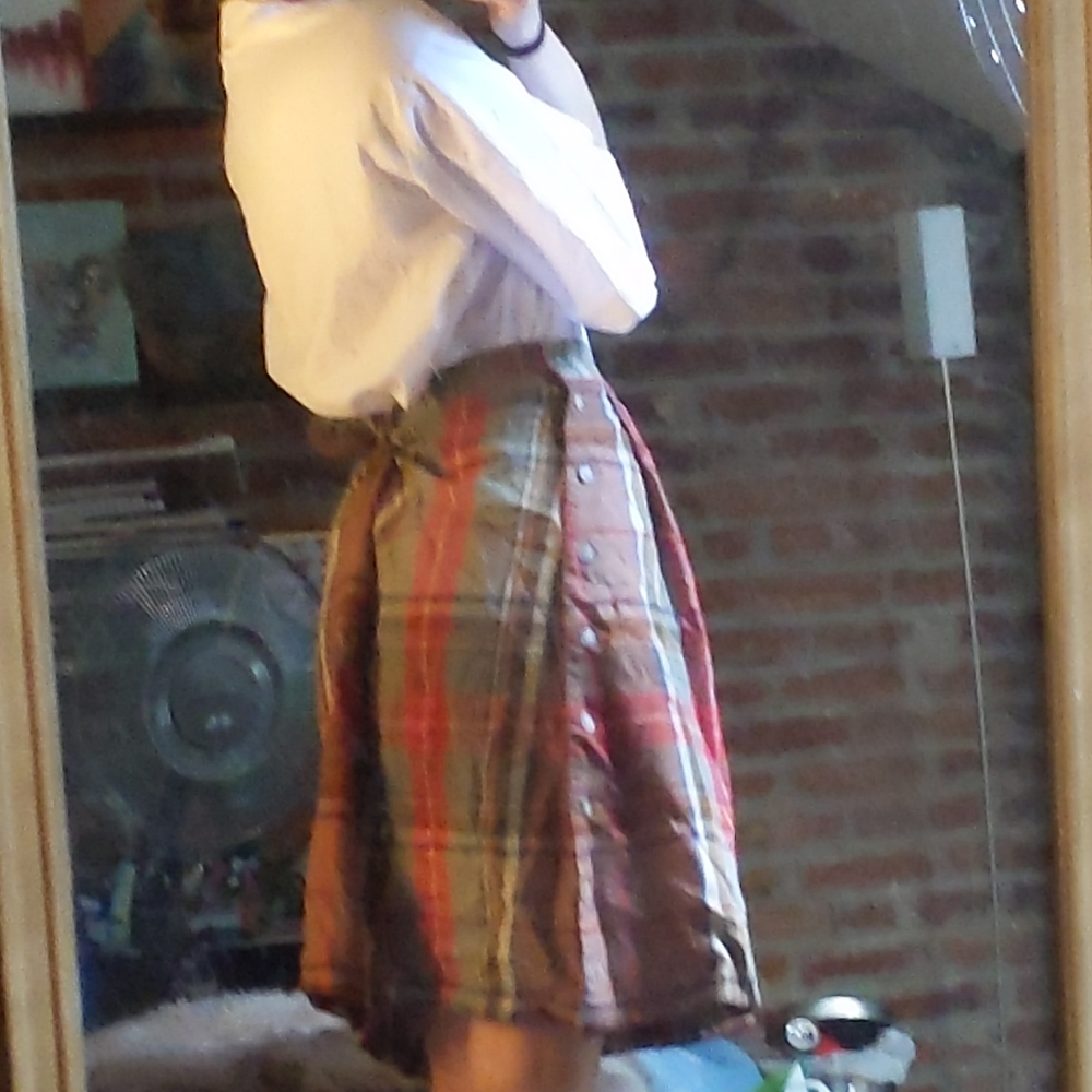 Vintage Petite Plaid Pleated Skirt w Pocket - Picture 11 of 11
